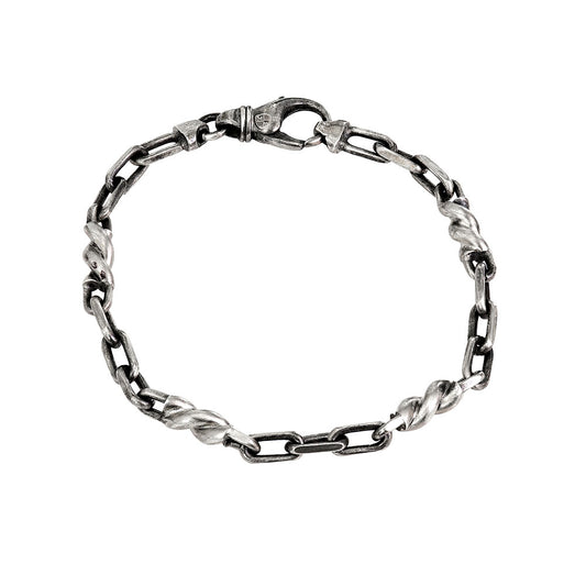 Silver Twisted Link Bracelet