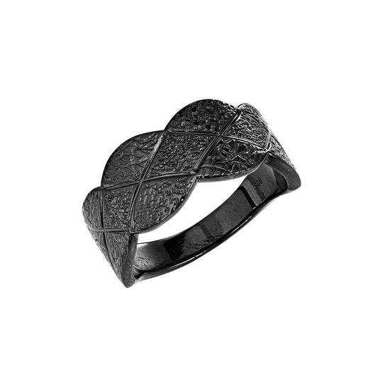Geometric Lines Stainless Steel Ring