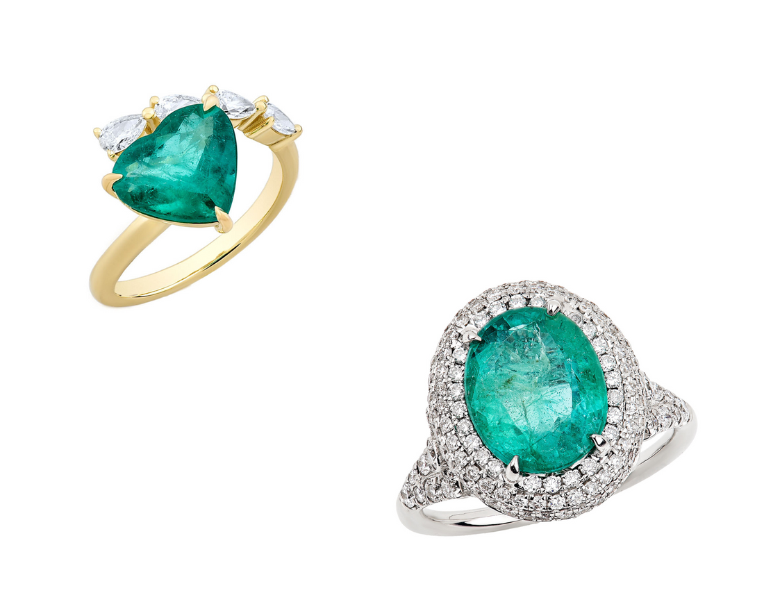 Emerald engagement rings