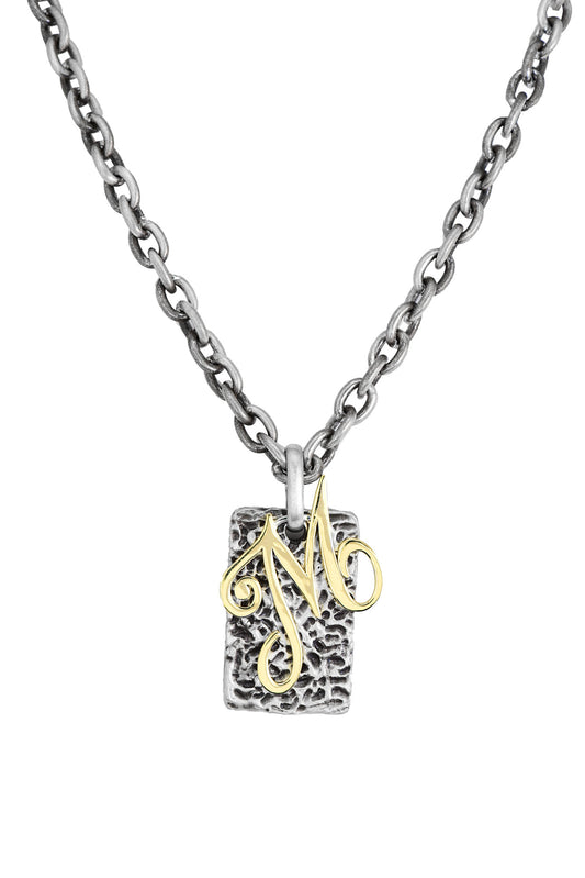Two-Tone Custom Letter Necklace